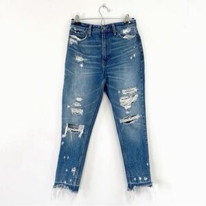 VTG 90s Y2K Abercrombie & Fitch Women Blue High Rise Distressed Jeans US26
